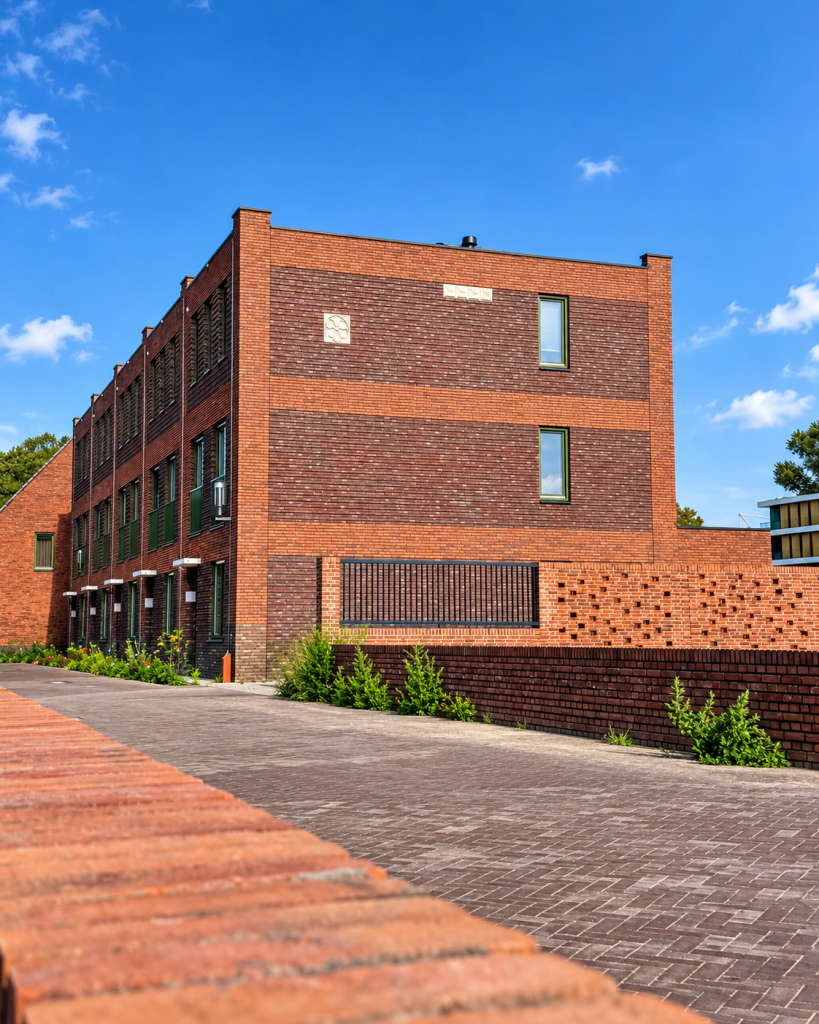 Gevel met metselwerk door AVO Bouw