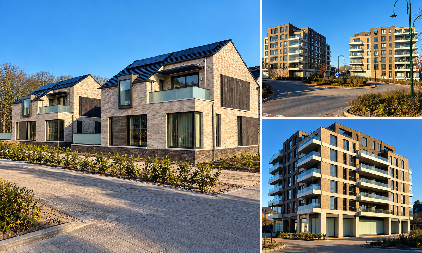 Woningen en appartementengebouwen in Wilhelminahaven in Oosterhout